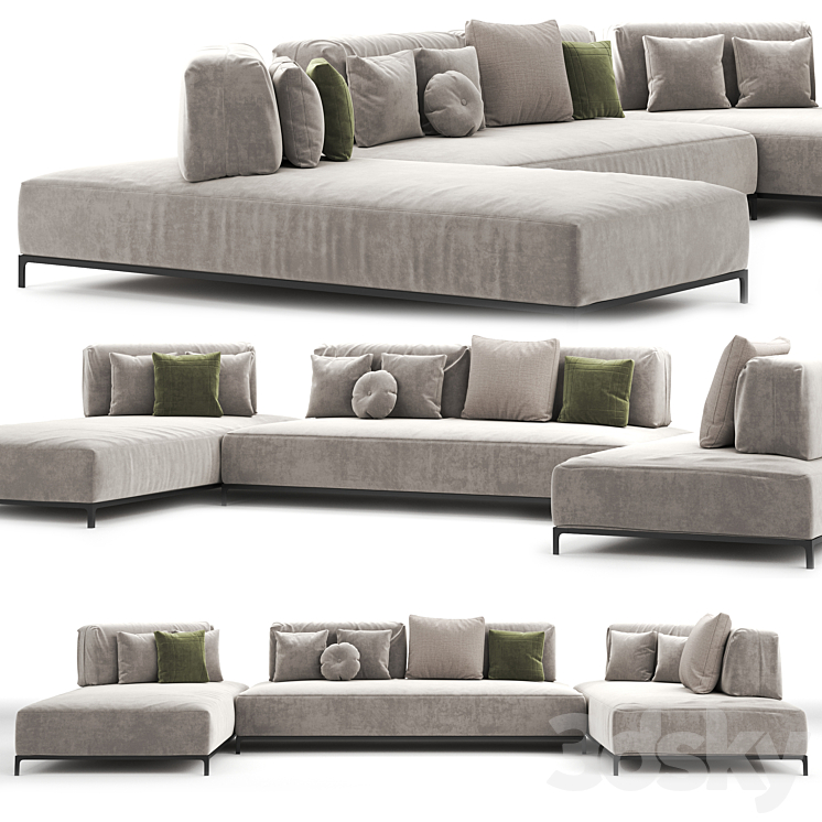 Diter Italia Sanders AIR Sofa 3DS Max Model - thumbnail 1