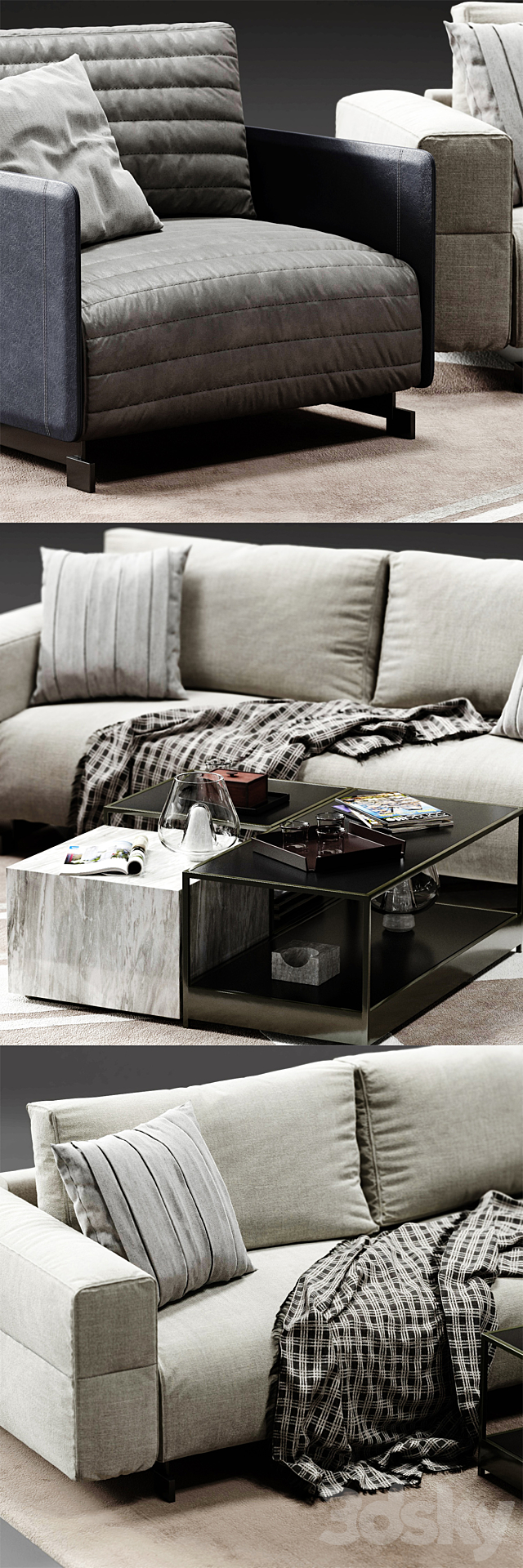 Ditre Italia BAG Sofa 04 3DSMax File - thumbnail 2