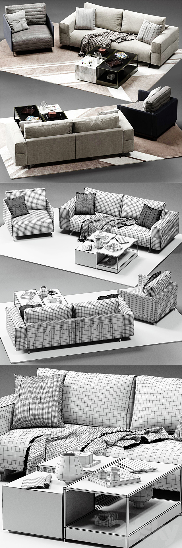 Ditre Italia BAG Sofa 04 3DSMax File - thumbnail 3