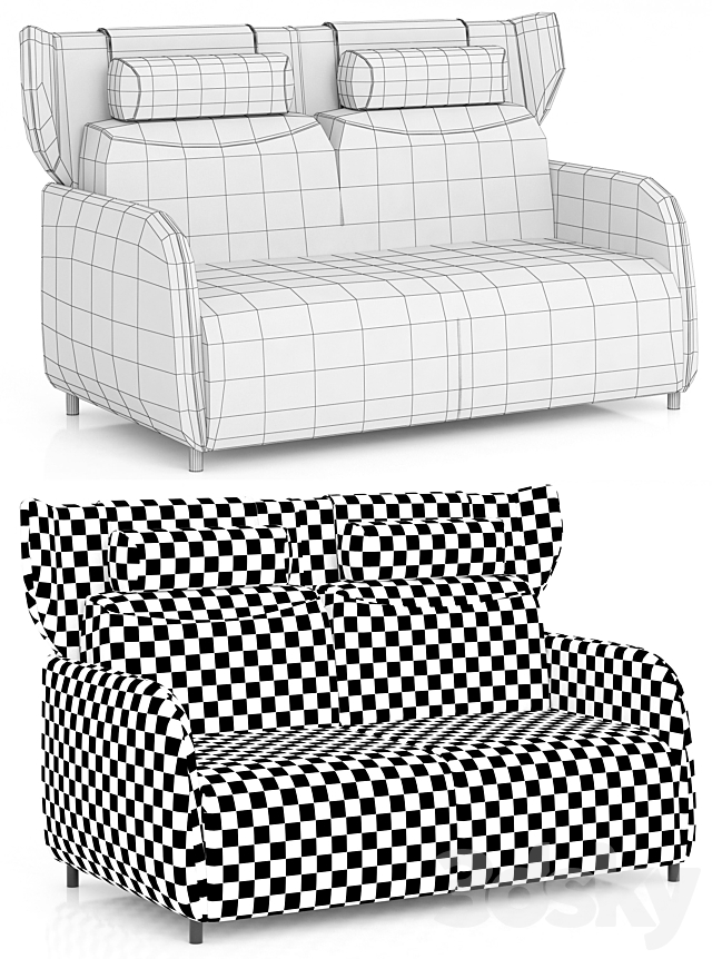 Ditre Italia Duffle sofa 3DSMax File - thumbnail 3