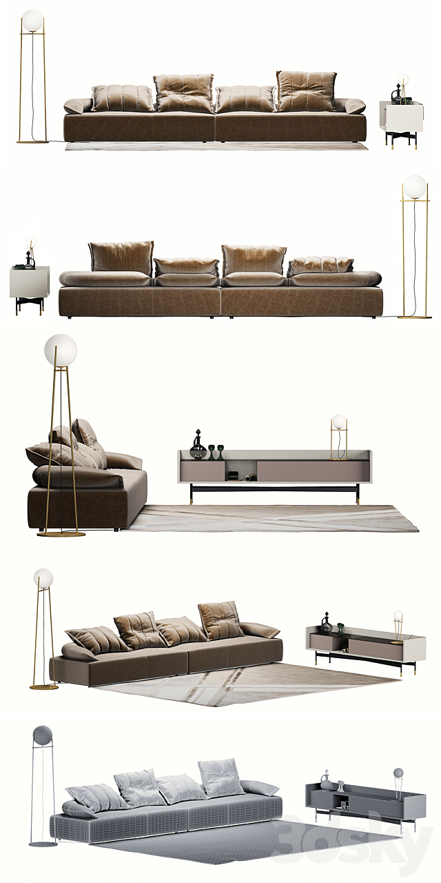 Ditre Italia Flick-Flack sofa 3DSMax File - thumbnail 2