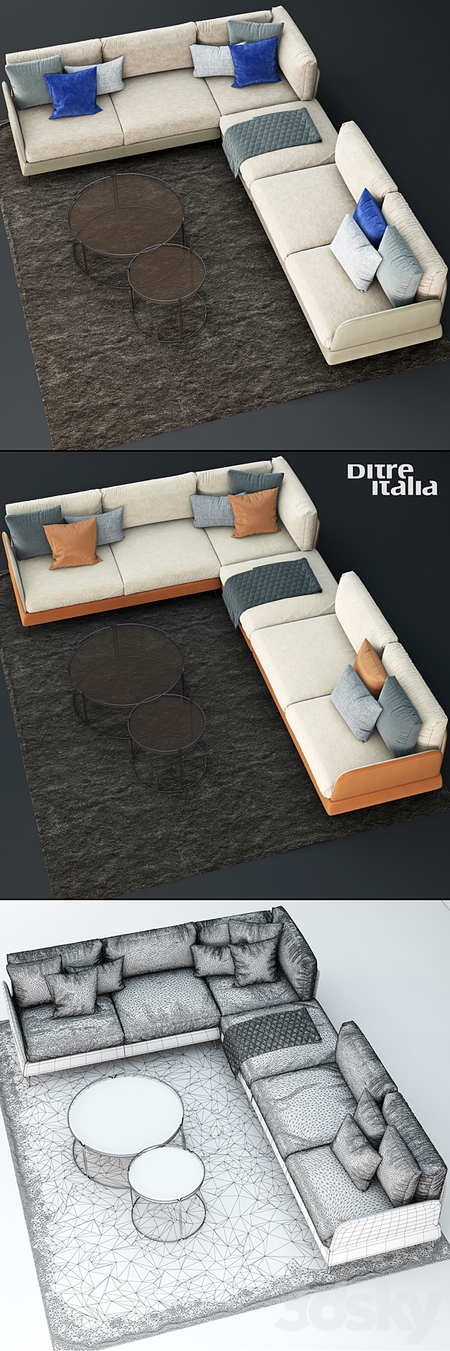 Ditre Italia JASPER Canapé 3DSMax File - thumbnail 3