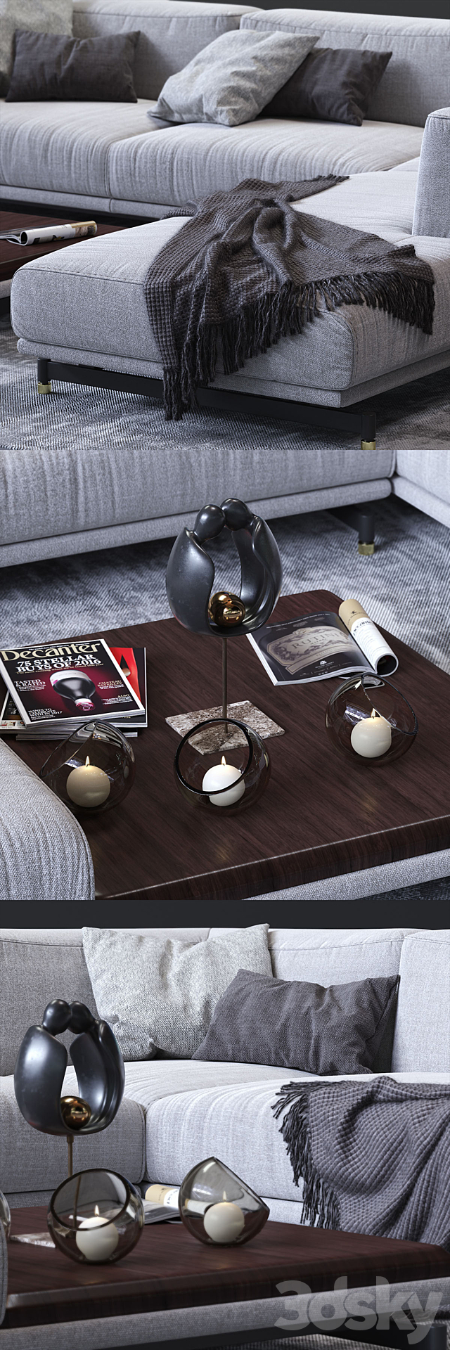 DITRE ITALIA St. Germain Corner Sofa 01 3DSMax File - thumbnail 2