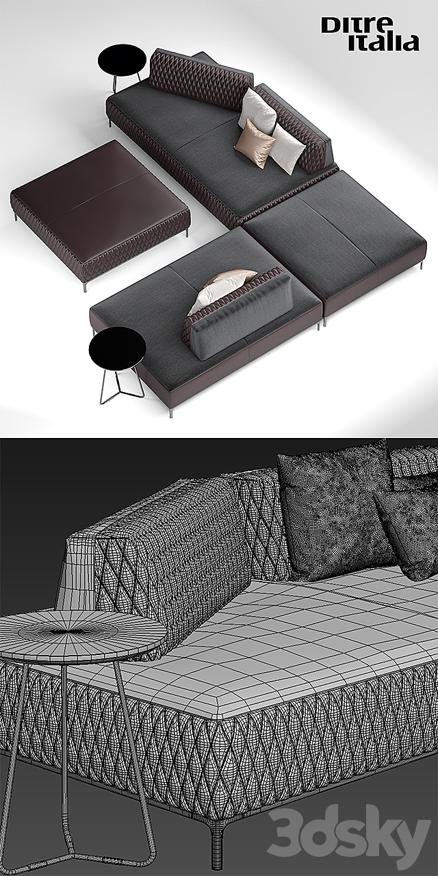 ditreitalia sanders air sofa 3DS Max Model - thumbnail 3