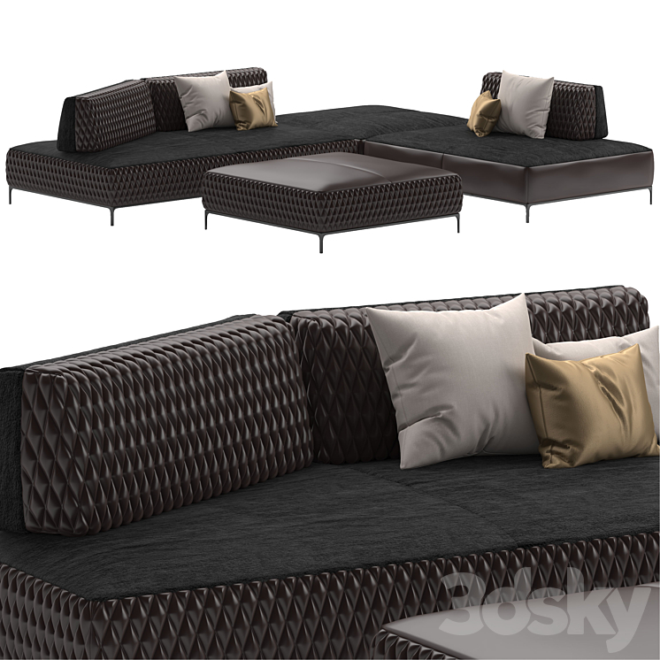 Ditreitalia Sanders sofa 3DS Max Model - thumbnail 1