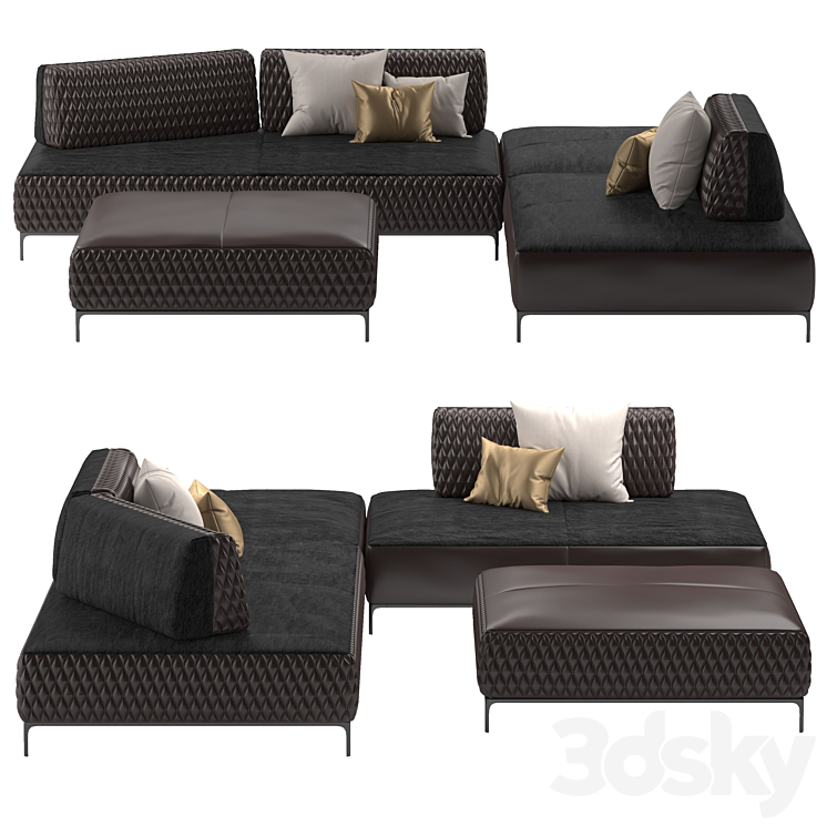 Ditreitalia Sanders sofa 3DS Max Model - thumbnail 2