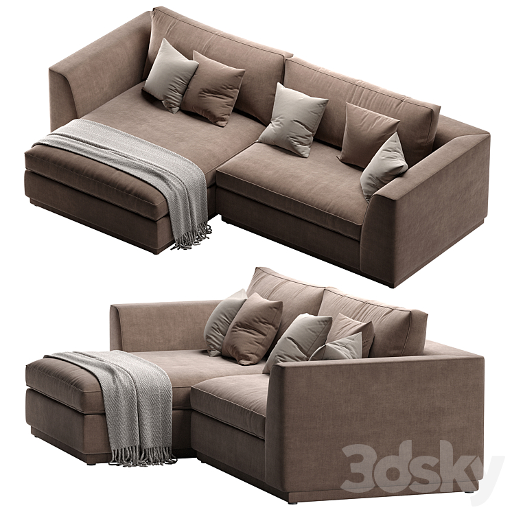 Dorian Sofa 3DS Max Model - thumbnail 2