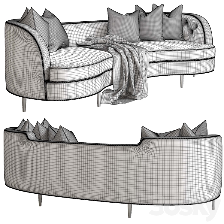 Dunbar Oasis Sofa_Edward Wormley 3DS Max Model - thumbnail 2