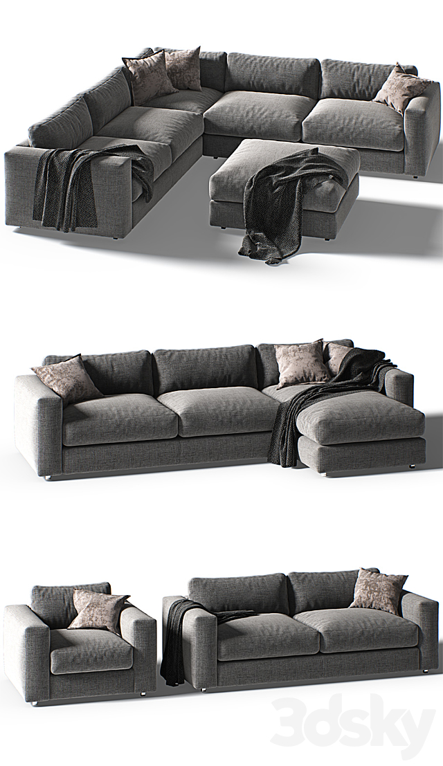 DWR Reid Sectional set 3DSMax File - thumbnail 2