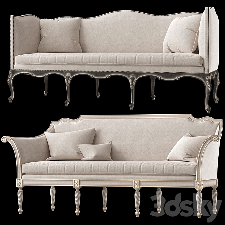 ebanista bergamo and marquess sofa 3DS Max Model - thumbnail 1