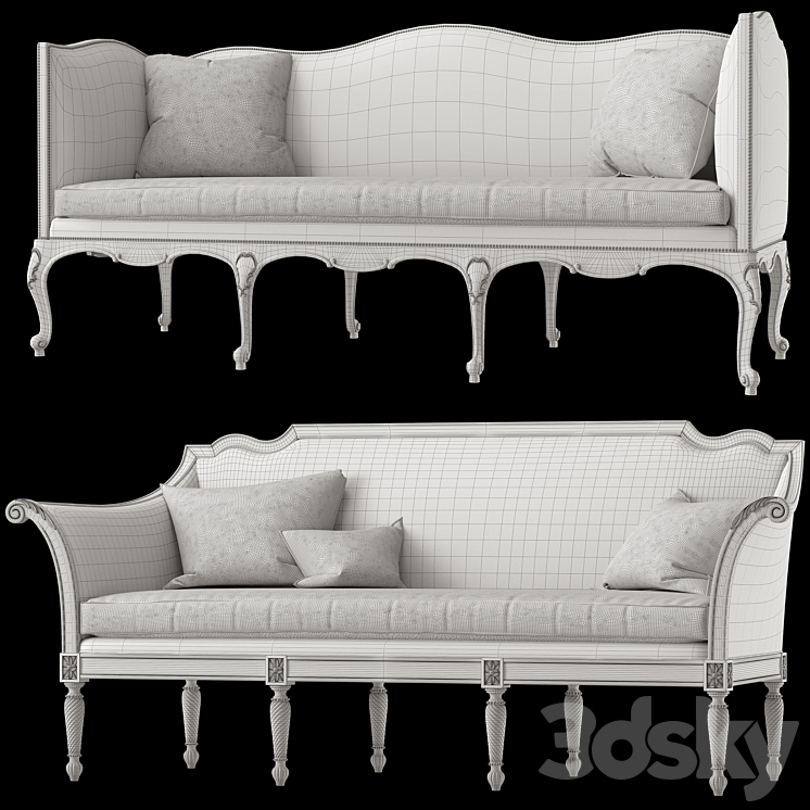 ebanista bergamo and marquess sofa 3DS Max Model - thumbnail 2