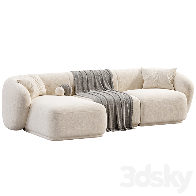 Ecksofa Marbella L-Form 3ds Max - thumbnail 3