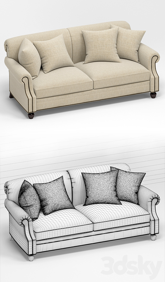 EDWARDIAN SOFA 3DSMax File - thumbnail 3