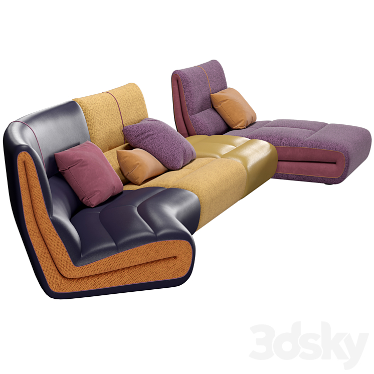 Egoitaliano Pongo sofa 3DS Max Model - thumbnail 2