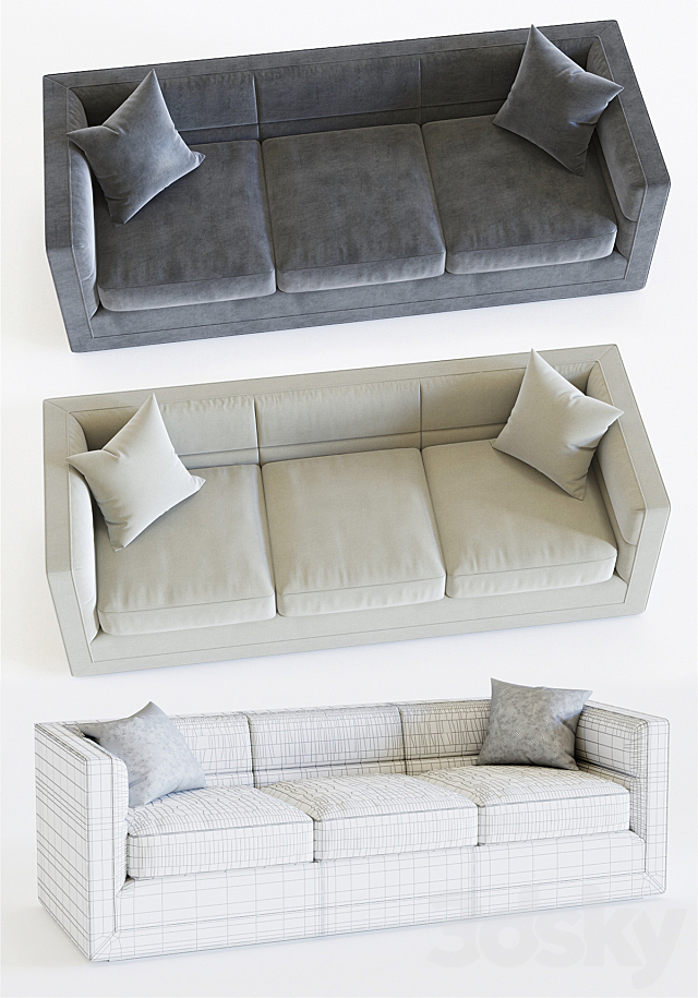 Eichholtz _ Adonia Sofa 3DS Max Model - thumbnail 2