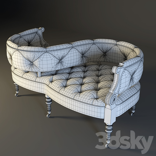 Eichholtz sofa gaby 3DS Max Model - thumbnail 2