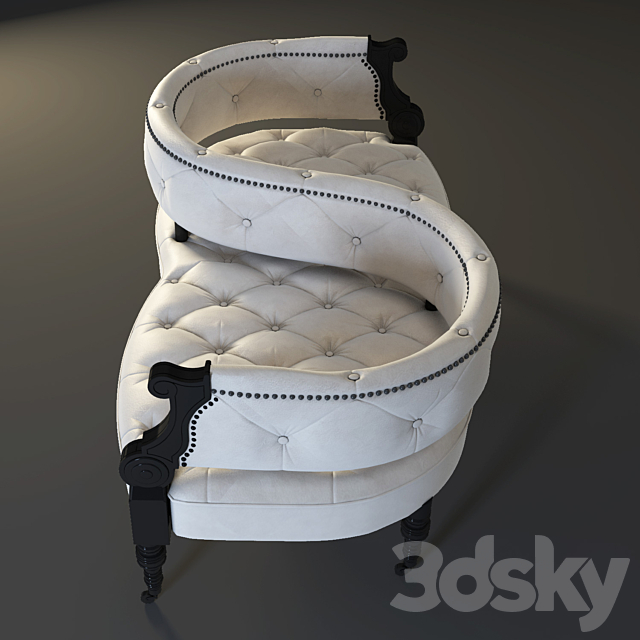 Eichholtz sofa gaby 3DS Max Model - thumbnail 3