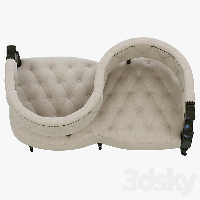 Eichholtz Sofa Gaby 3DS Max Model - thumbnail 2