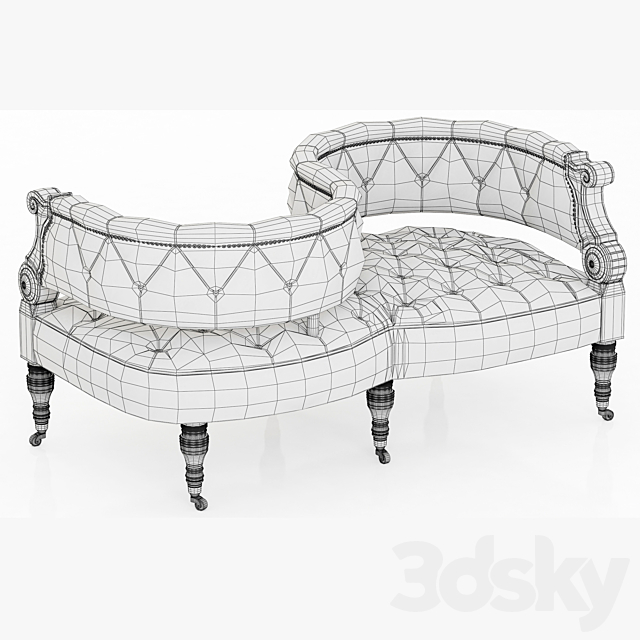 Eichholtz Sofa Gaby 3DS Max Model - thumbnail 3