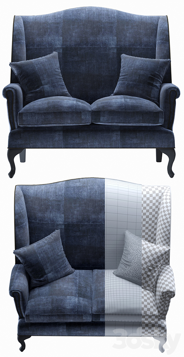 Eichholtz Sofa Gleneagles 3DSMax File - thumbnail 3