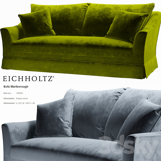 Eichholtz Sofa Marlborough 3DSMax File - thumbnail 1