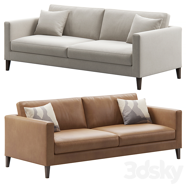 Elegance 2 seat Sofa by Prostoria 3DS Max Model - thumbnail 3