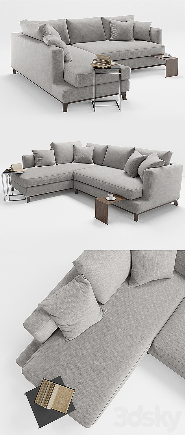 Etch&Bolts Griffith L-Shaped Sofa 3DSMax File - thumbnail 2