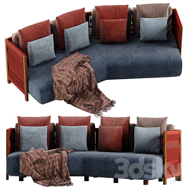 Exteta Levante sofa 2 3DS Max Model - thumbnail 2