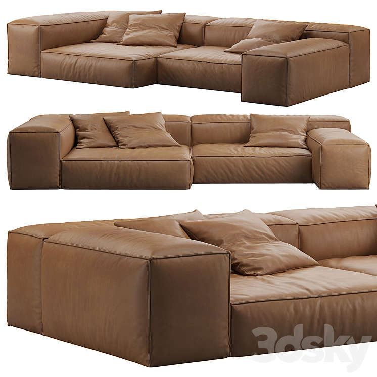 Extrasoft Sofa by Living Divani Comp 1 3DS Max Model - thumbnail 1