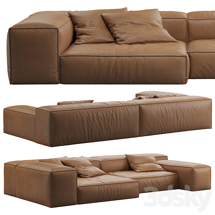 Extrasoft Sofa by Living Divani Comp 1 3DS Max Model - thumbnail 2