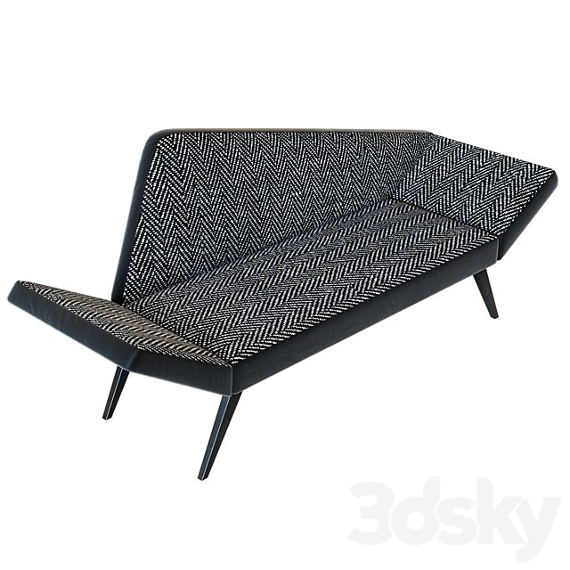 Facett sofa 3DS Max Model - thumbnail 2