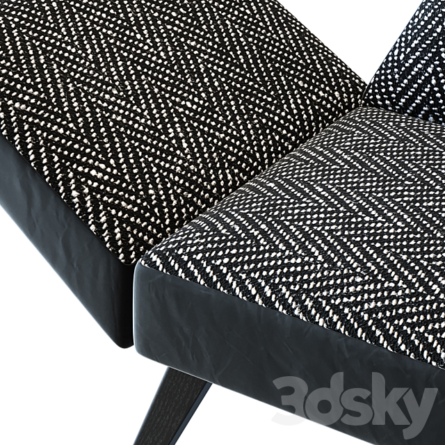 Facett sofa 3DS Max Model - thumbnail 4