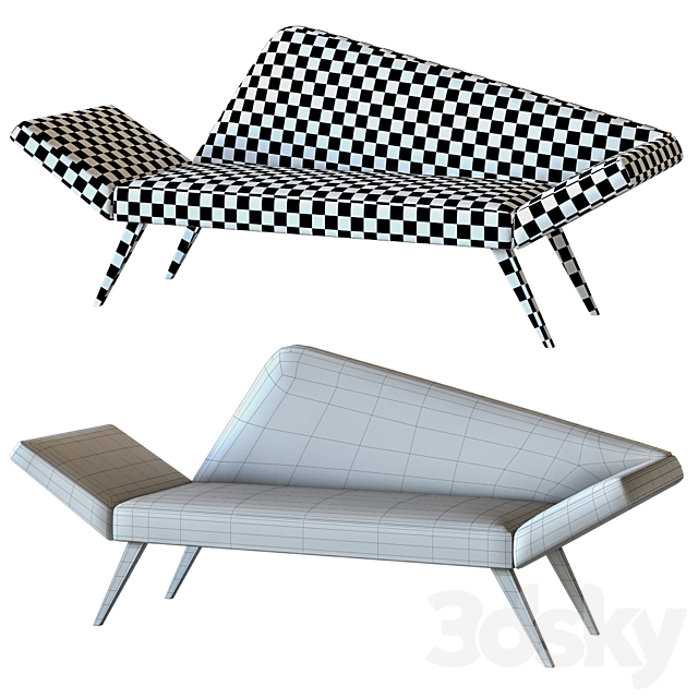 Facett sofa 3DS Max Model - thumbnail 5