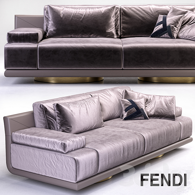 Fendi_Artu_3seater_sofa 3DSMax File - thumbnail 1