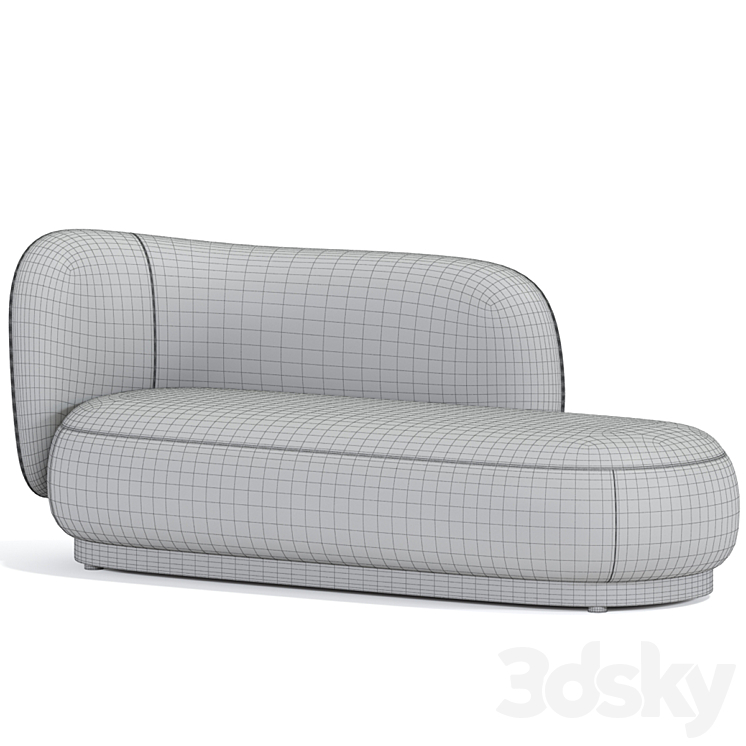 Ferm Living Rico Divan Chaise Lounge 3DS Max Model - thumbnail 2