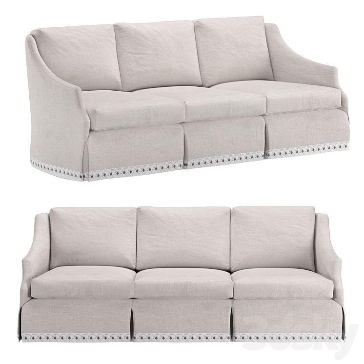 Fiora Waterfall Skirt Sofa V955W-S 3DS Max Model - thumbnail 1