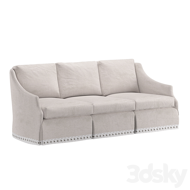 Fiora Waterfall Skirt Sofa V955W-S 3DS Max Model - thumbnail 2