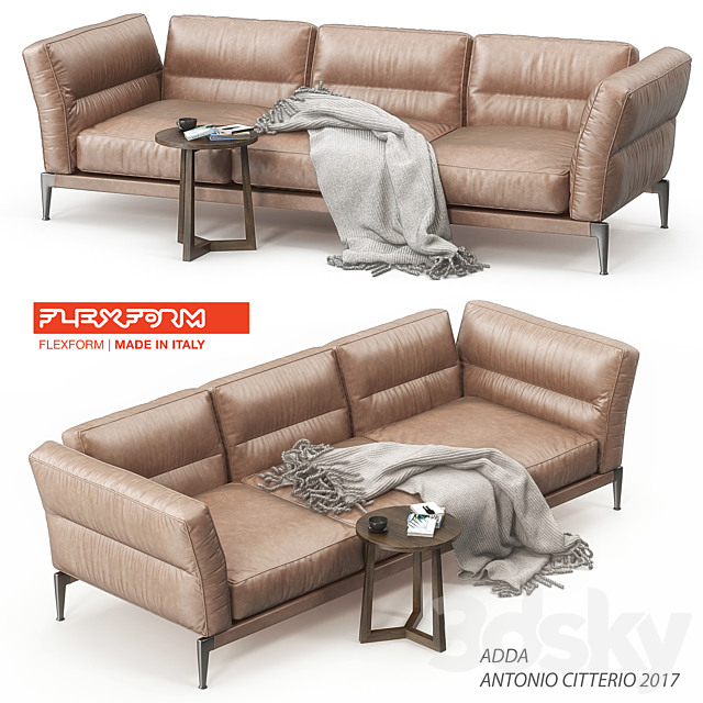 Flexform Adda sofa set 3DSMax File - thumbnail 2