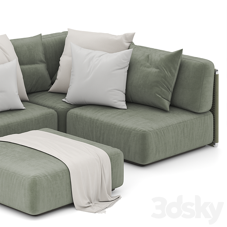 Flexform Eddy Sofa 3DS Max Model - thumbnail 2