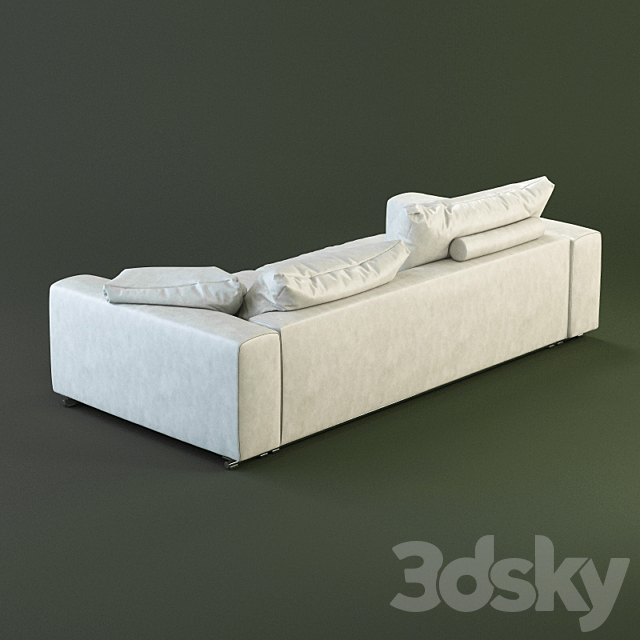 FLEXFORM Groundpiece sofa 2-seater 3DS Max Model - thumbnail 2