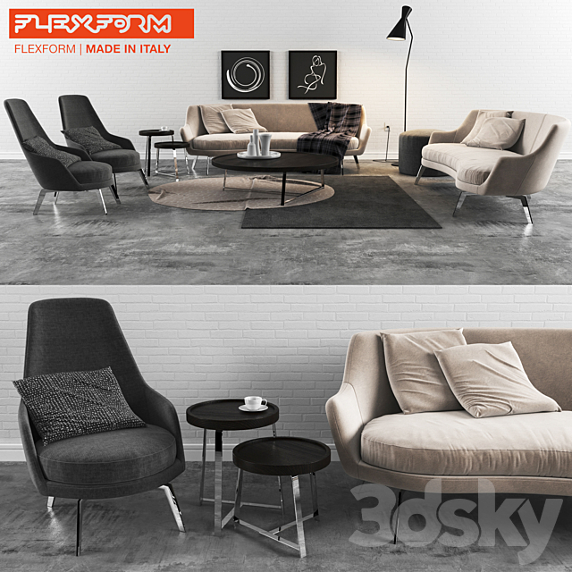 Flexform Set 01 3DSMax File - thumbnail 1