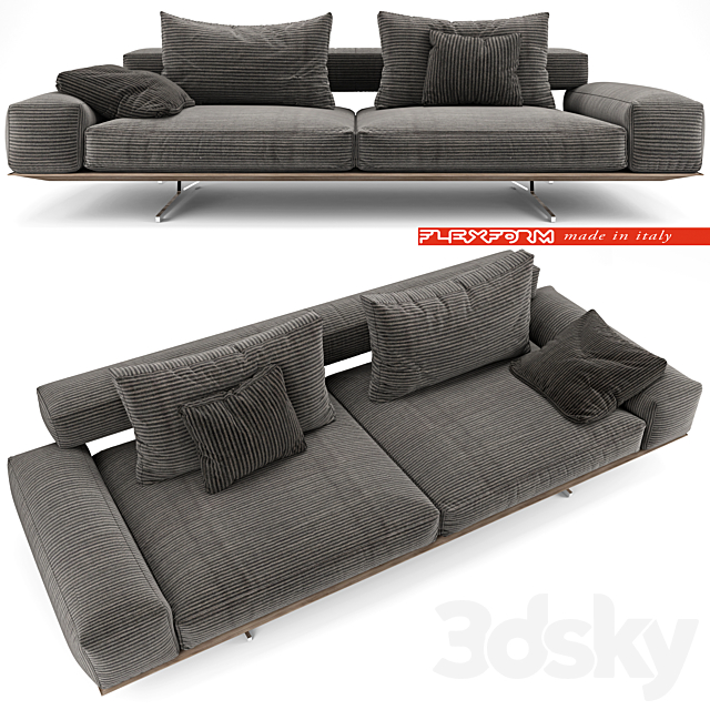 Flexform Wing Sofa 3DSMax File - thumbnail 1