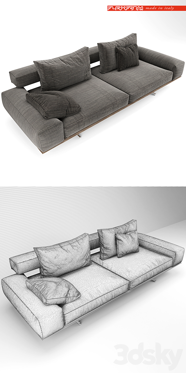 Flexform Wing Sofa 3DSMax File - thumbnail 3