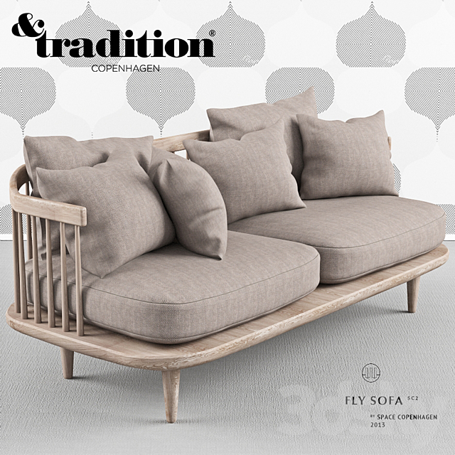 fly sofa andtradition 3DS Max Model - thumbnail 2