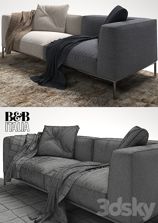 FRANK Sofa by B&B Italia 3DSMax File - thumbnail 3