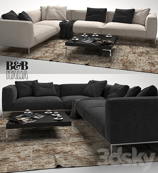 Frank Sofa by B&B Italia 3DSMax File - thumbnail 1