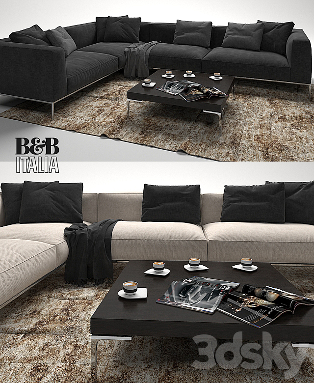 Frank Sofa by B&B Italia 3DSMax File - thumbnail 2