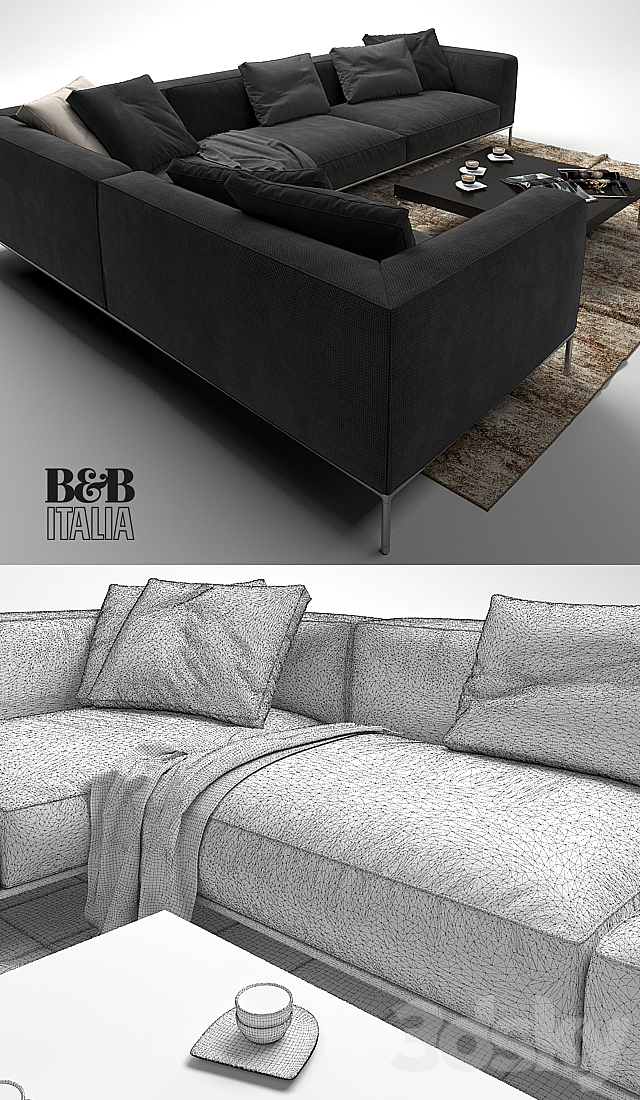 Frank Sofa by B&B Italia 3DSMax File - thumbnail 3