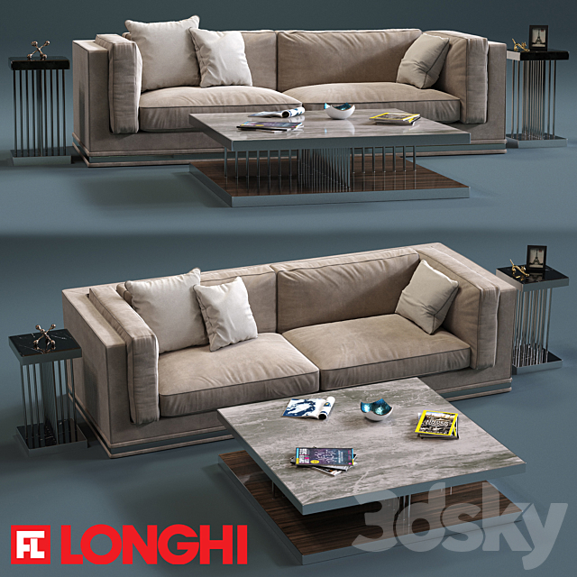 Fratelli Longhi MASON 2-Seates Sofa 3DSMax File - thumbnail 1