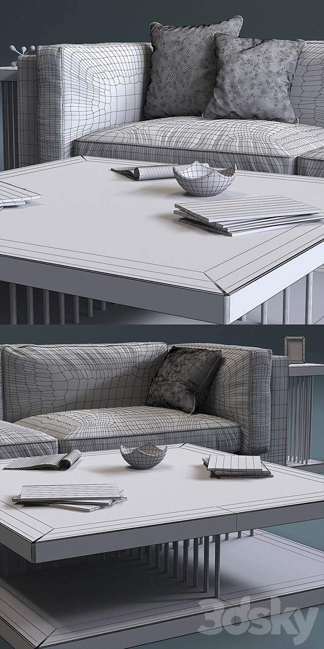 Fratelli Longhi MASON 2-Seates Sofa 3DSMax File - thumbnail 3